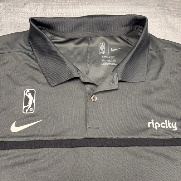NWT Nike Dri-Fit NBA G-League Rip City LA Gray Polo Size XXL - Picture 3 of 7